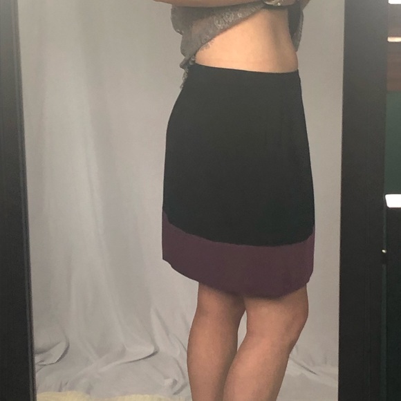 Banana Republic 12 black & purple color block skirt NWOT - Picture 2 of 8